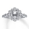 Thumbnail Image 0 of Diamond Ring Setting 1/3 ct tw Round/Baguette 14K White Gold