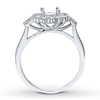 Thumbnail Image 1 of Diamond Ring Setting 1/3 ct tw Round/Baguette 14K White Gold