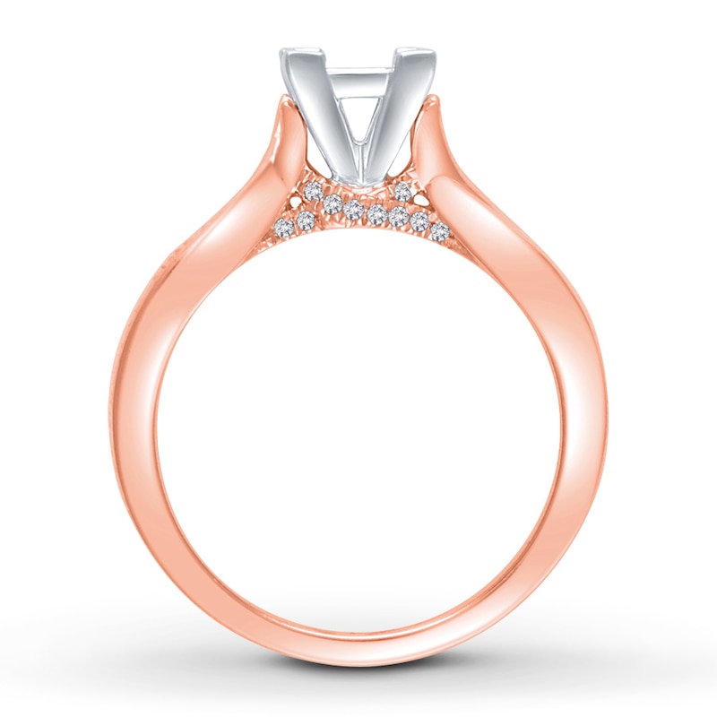 Diamond Ring Setting 1/15 ct tw Round-cut 14K Rose Gold
