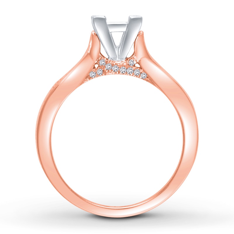 Diamond Ring Setting 1/15 ct tw Round-cut 14K Rose Gold