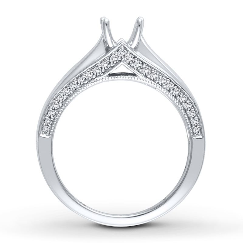 Diamond Ring Setting 1/4 ct tw Round-cut 14K White Gold