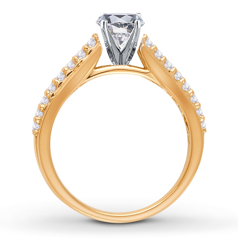 Diamond Ring Setting 1/4 ct tw Round-cut 14K Yellow Gold