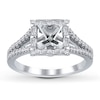 Thumbnail Image 0 of Diamond Ring Setting 1/2 ct tw Round/Baguette 14K White Gold