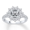 Thumbnail Image 0 of Diamond Ring Setting 5/8 ct tw Round/Baguette 14K White Gold
