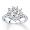 Thumbnail Image 2 of Diamond Ring Setting 5/8 ct tw Round/Baguette 14K White Gold