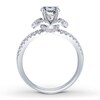 Thumbnail Image 1 of Diamond Ring Setting 1/2 ct tw Round-cut 14K White Gold