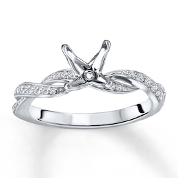 Diamond Ring Setting 1/6 ct tw Round-cut 14K White Gold