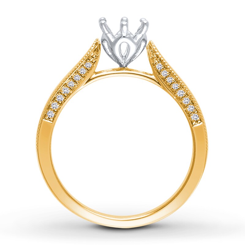 Diamond Ring Setting 1/10 ct tw Round-cut 14K Yellow Gold
