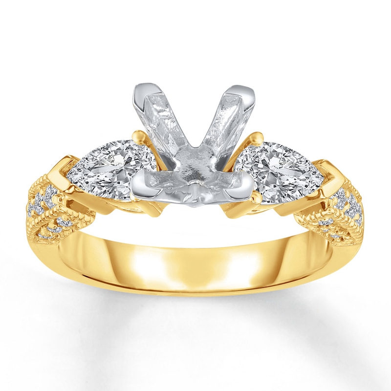 Diamond Ring Setting 1-1/5 ct tw Pear-shaped 14K Yellow Gold