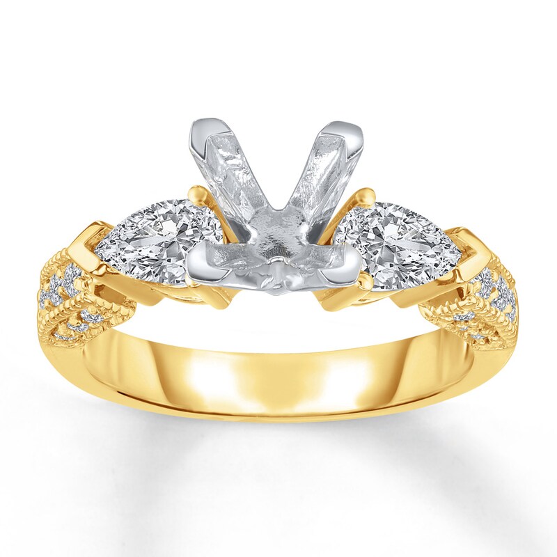 Diamond Ring Setting 1-1/5 ct tw Pear-shaped 14K Yellow Gold