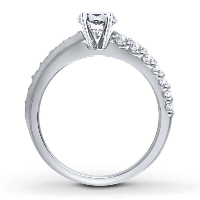 Diamond Ring Setting 3/8 ct tw Round-cut 14K White Gold