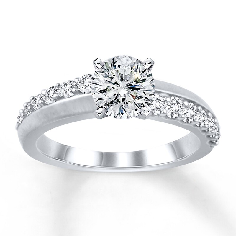 Diamond Ring Setting 3/8 ct tw Round-cut 14K White Gold