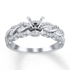 Thumbnail Image 0 of Diamond Ring Setting 3/8 ct tw Round/Baguette 14K White Gold