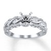 Thumbnail Image 1 of Diamond Ring Setting 3/8 ct tw Round/Baguette 14K White Gold