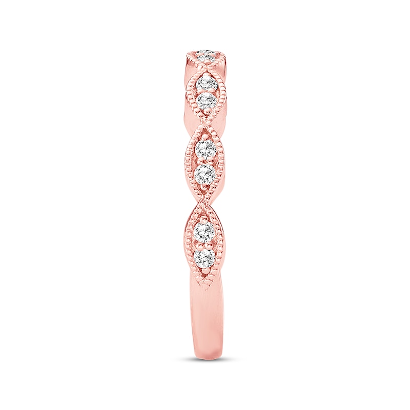 Diamond Anniversary Band 1/5 carat tw Round-cut 14K Rose Gold