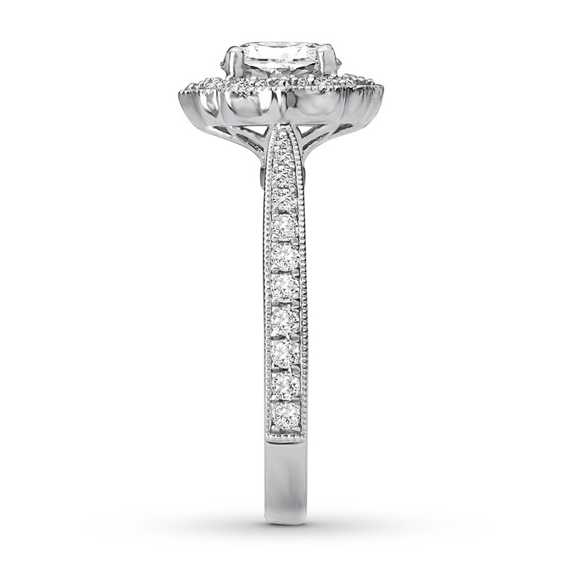 Diamond Ring Setting 3/8 carat tw Round 14K White Gold