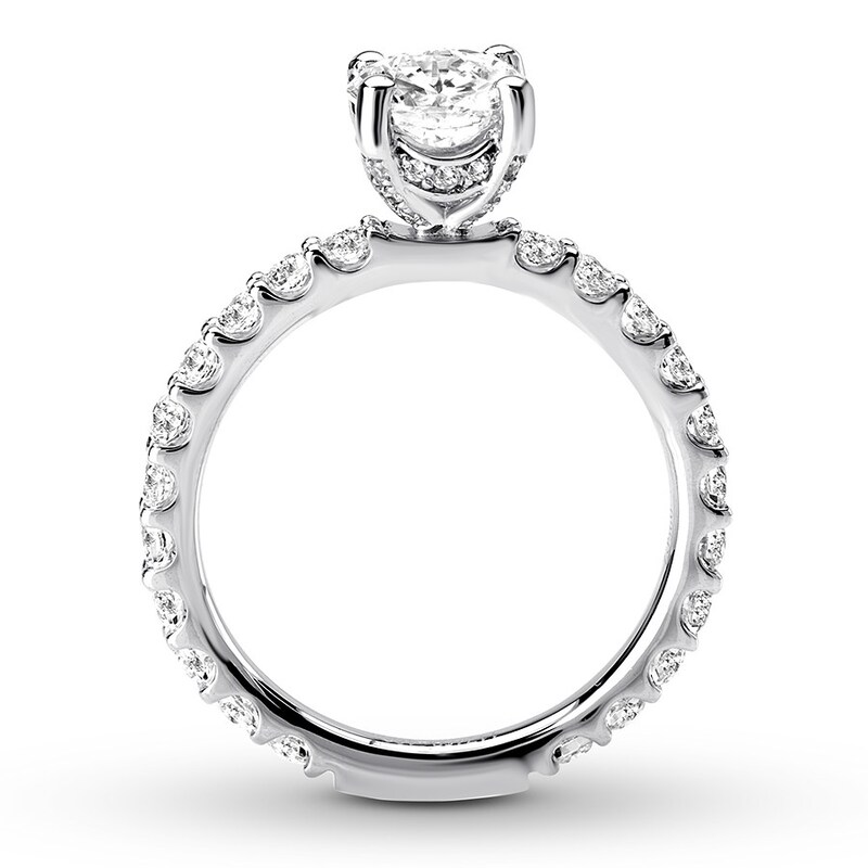 Diamond Ring Setting 3/4 carat tw Round 14K White Gold