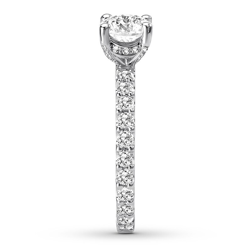 Diamond Ring Setting 3/4 carat tw Round 14K White Gold