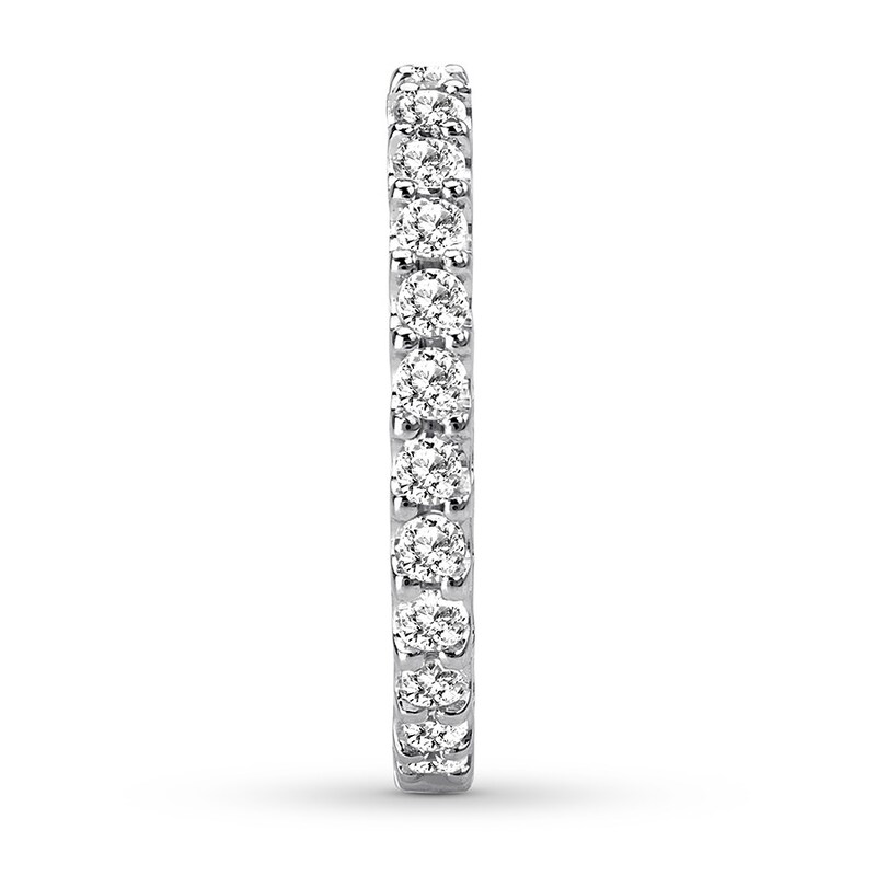 Diamond Wedding Band 3/4 carat tw Round 14K White Gold