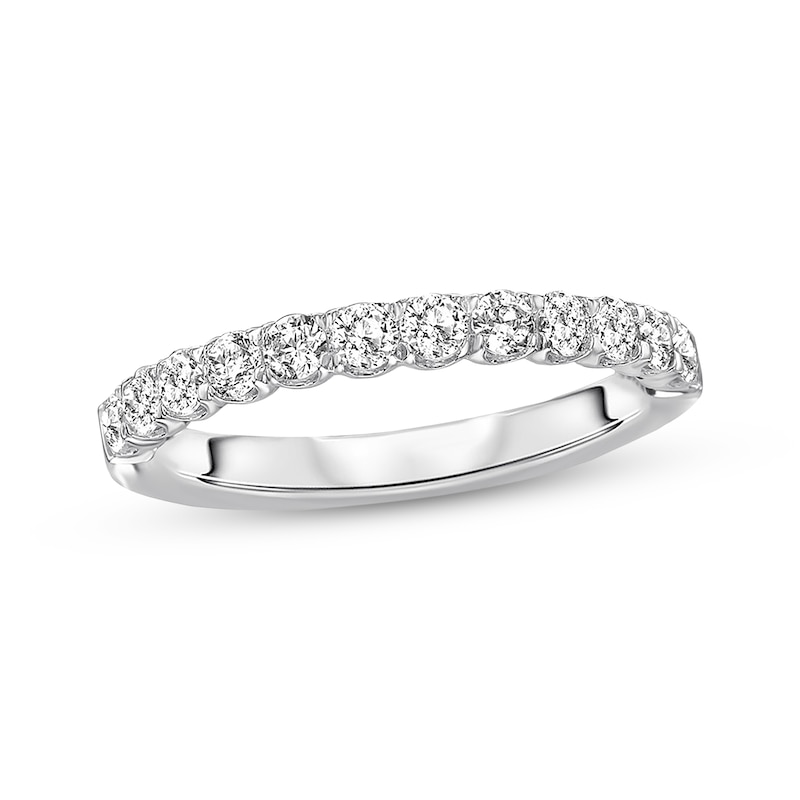 Main Image 1 of Diamond Wedding Band 1/2 carat tw Round 14K White Gold