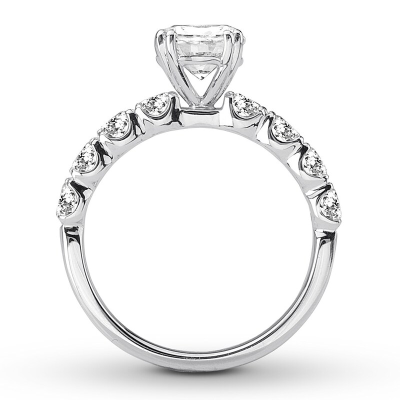 Diamond Ring Setting 3/4 carat tw Round 14K White Gold