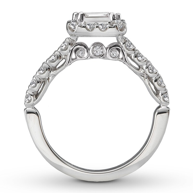 Diamond Ring Setting 3/4 carat tw Round 14K White Gold
