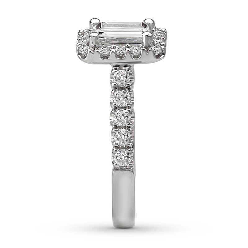 Diamond Ring Setting 3/4 carat tw Round 14K White Gold