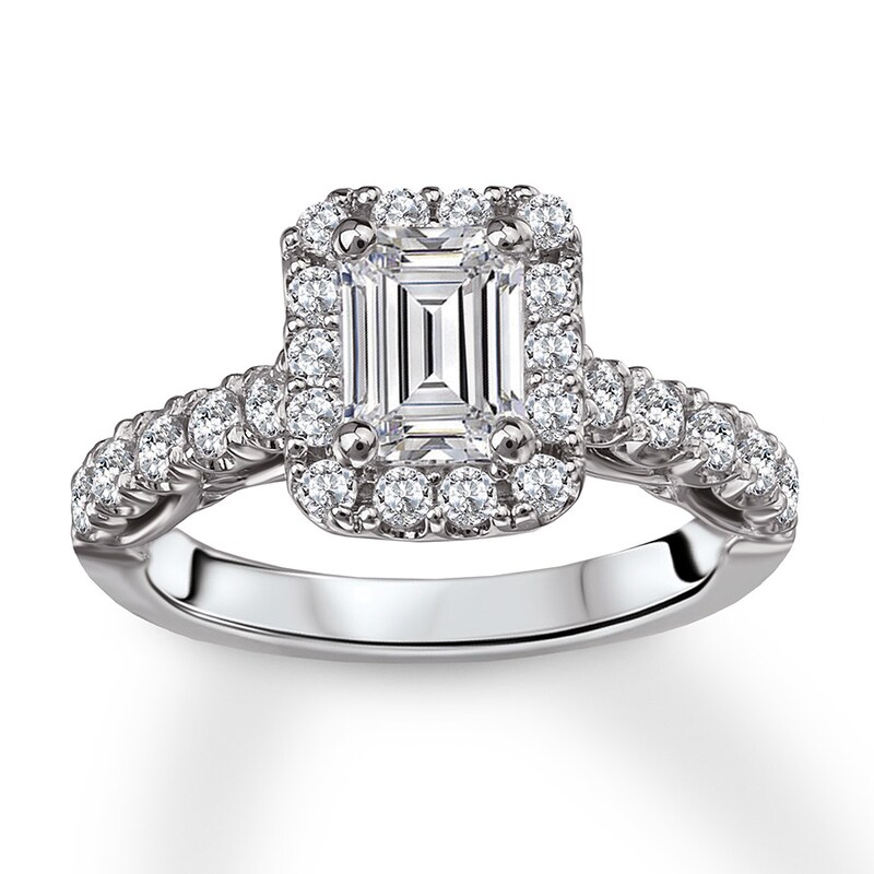 Diamond Ring Setting 3/4 carat tw Round 14K White Gold
