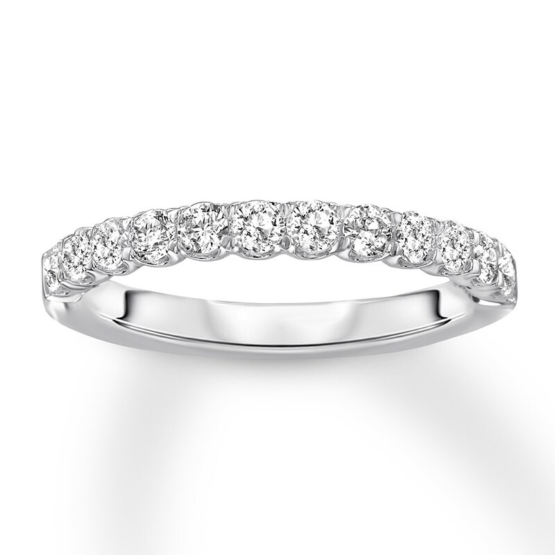 Main Image 1 of Diamond Wedding Band 1/2 carat tw Round 14K White Gold