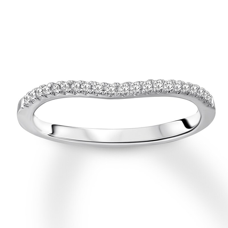 Diamond Wedding Band 1/10 carat tw Round 14K White Gold