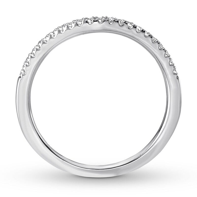 Diamond Wedding Band 1/10 carat tw Round 14K White Gold