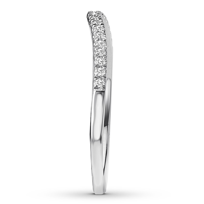 Diamond Wedding Band 1/10 carat tw Round 14K White Gold