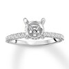 Diamond Ring Setting 3/8 carat tw Round 14K White Gold