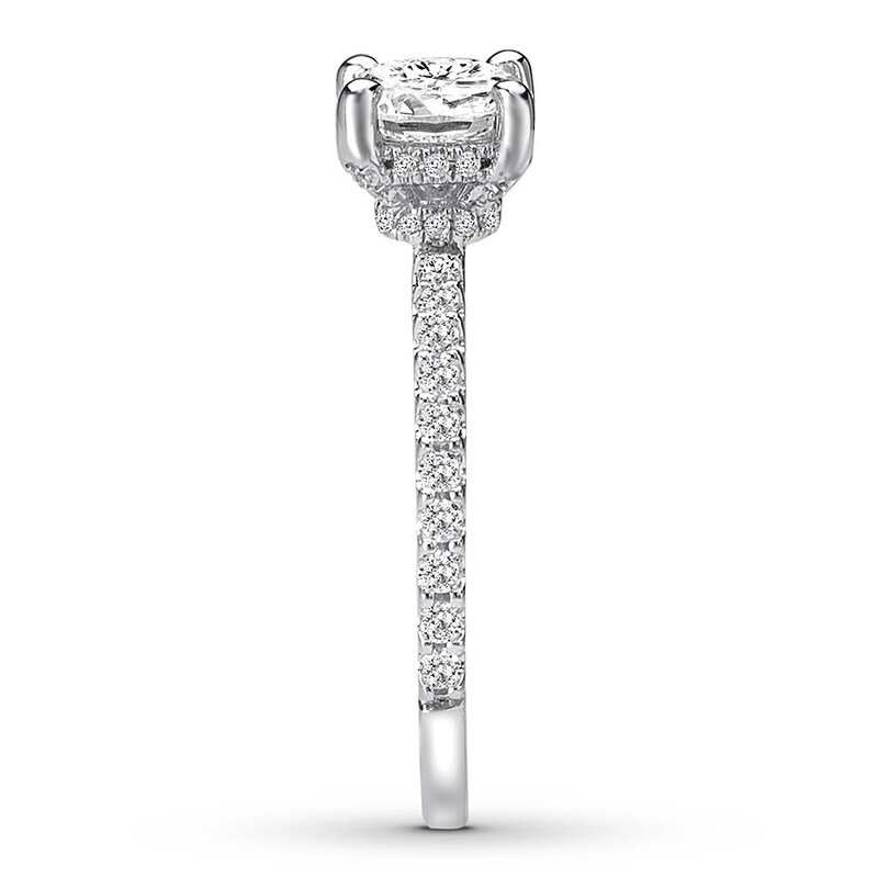 Diamond Ring Setting 3/8 carat tw Round 14K White Gold