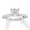 Diamond Ring Setting 3/8 carat tw Round 14K White Gold