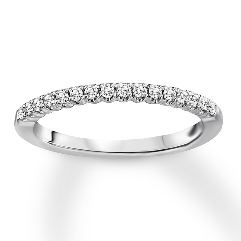 Main Image 1 of Diamond Wedding Band 1/6 ct tw Round-cut 14K White Gold