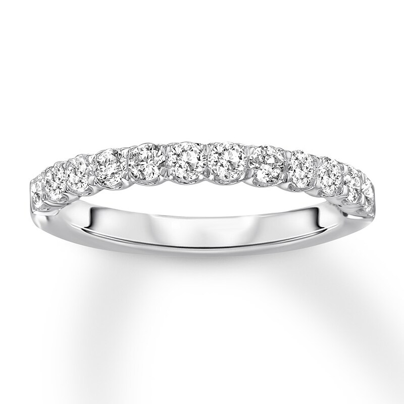 Diamond Wedding Band 1/2 carat tw Round 14K White Gold