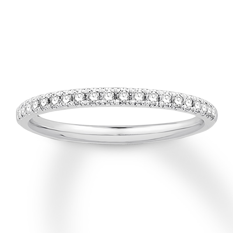Main Image 1 of Colorless Diamond Wedding Band 1/5 carat tw 14K White Gold