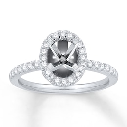 Colorless Diamond Ring Setting 3/8 ct tw 14K White Gold