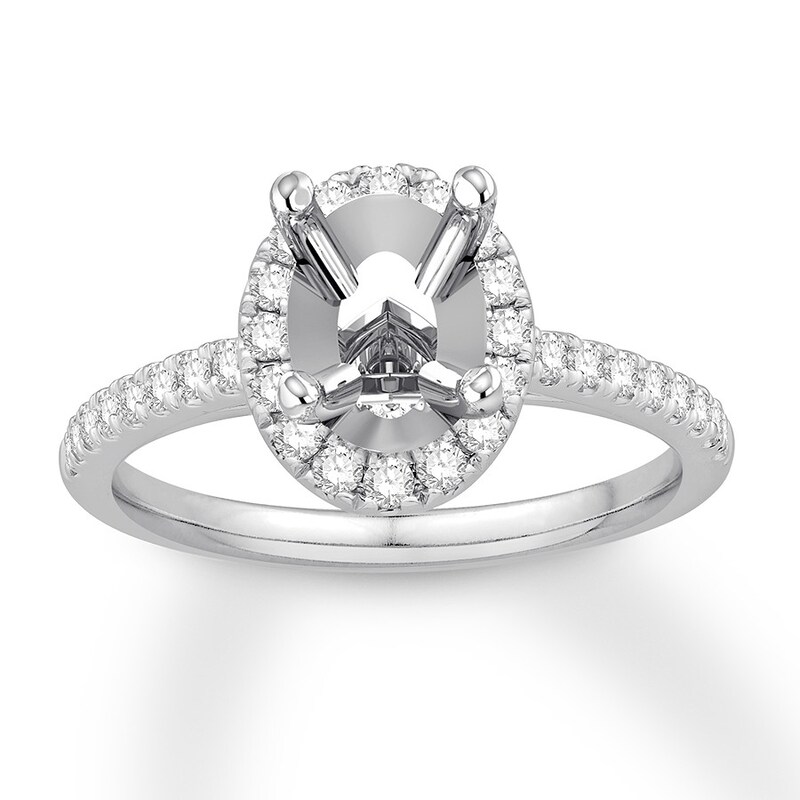 Diamond Ring Setting 3/8 carat tw 14K White Gold