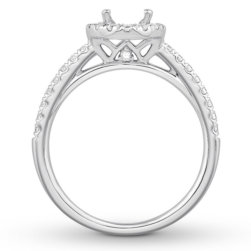 Diamond Ring Setting 3/8 carat tw 14K White Gold