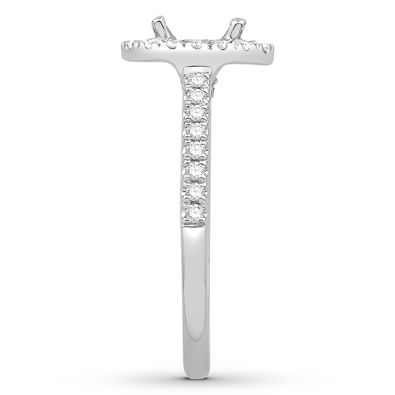 Diamond Ring Setting 3/8 carat tw 14K White Gold