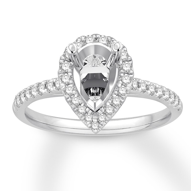 Diamond Ring Setting 3/8 ct tw Round 14K White Gold (I/1)