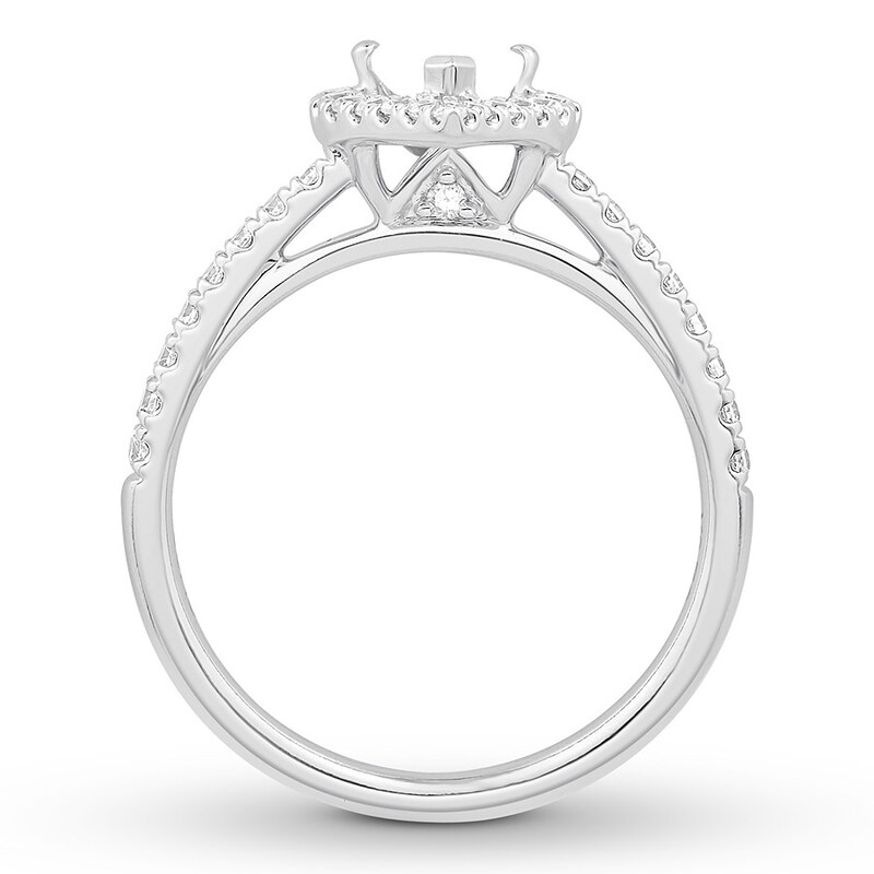 Diamond Ring Setting 3/8 ct tw Round 14K White Gold (I/1)