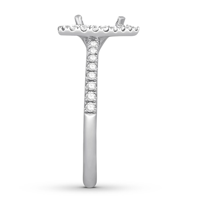 Diamond Ring Setting 3/8 ct tw Round 14K White Gold (I/1)