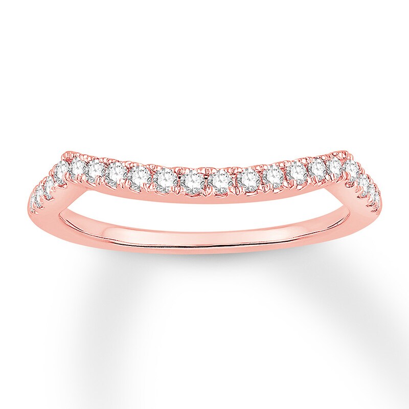 Diamond Wedding Band 1/4 carat tw Round 14K Rose Gold
