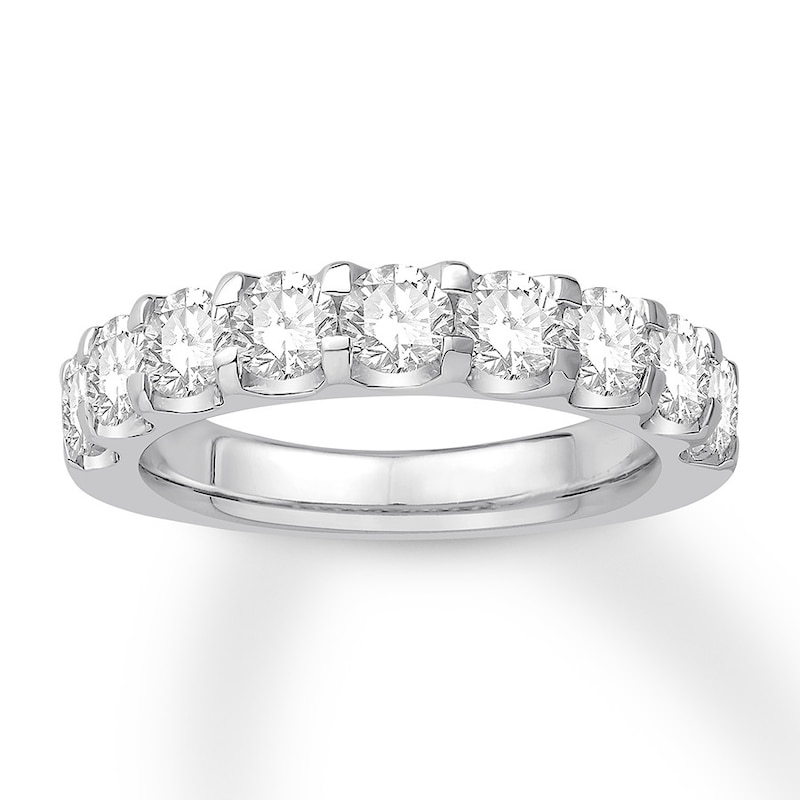 Colorless Diamond Wedding Band 1-5/8 carat tw 14K White Gold