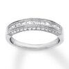 Thumbnail Image 0 of Diamond Wedding Band 5/8 ct tw Princess/Round 14K White Gold