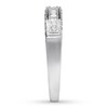 Thumbnail Image 2 of Diamond Wedding Band 5/8 ct tw Princess/Round 14K White Gold