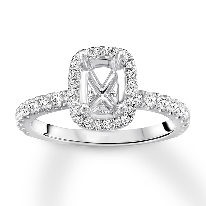 Main Image 1 of Diamond Ring Setting 1/2 carat tw Round 14K White Gold